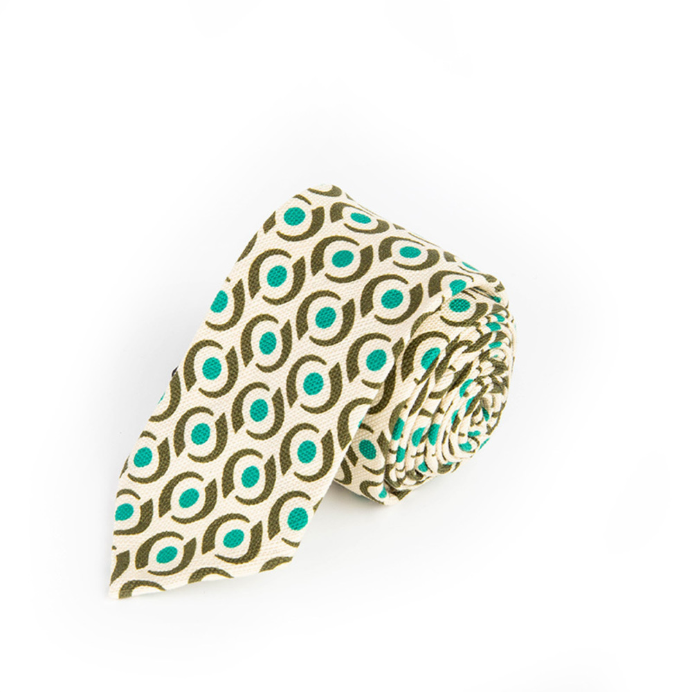 GLANSHIRT GREEN, WHITE PAISLEY TIE | MENS